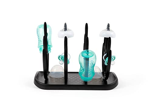 Baby Bottle Drying Rack High Capacity, Parentalz, Space Saving Countertop Baby Bottle Rack Dryer Holder For Baby Bottles, Pacifiers, Nipples, Pump Parts - Black #TOP5