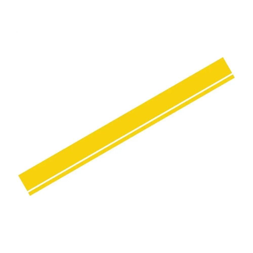 Car Hood Sticker Bonnet Decoration Graphics Stripes Decor Decal Universal(Glossy Yellow)