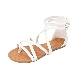 Luffymomo Women’s Gladiator Strap Sandals Flat Fisherman Thong Cross Strappy Sandals