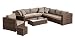 Produktbild Baidani Rattan Garten Lounge Garnitur Blizzard, Braun meliert (Taupe)