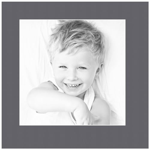 10x10 Granite/Mountain Grey Custom Mat for Picture Frame with 6x6 Opening Size (Mat Only, Frame NOT Included) - 10 Pack