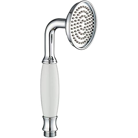 PaulGurkes Nostalgie Handbrause Retro Duschkopf Antik Brausekopf Messing Keramik Cover