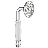 PaulGurkes Handbrause PaulGurkes Nostalgie Handbrause Retro Duschkopf Antik Brausekopf Messing Keramik