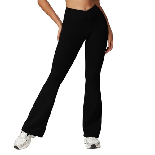 Leggings Deportivos Para Mujer Pantalones acampanados de cintura alta for mujer, pantalones sexys sólidos, mallas elásticas for Yoga, entrenamiento en gimnasio, mallas Push Up for correr Para Entrenam