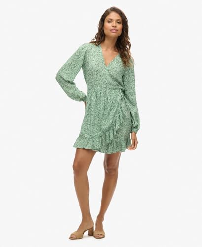 Robe portefeuille courte manches longues imprimée femme Superdry - vue 4