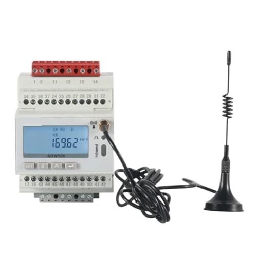 Compteur de puissance triphasé ADW300 LR Rail DIN pour réseau électrique