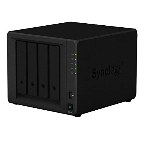 Synology DiskStation DS418 Mini Desktop NAS Server, Realtek RTD1296 Quad-Core, 2GB DDR4 Synology SDR