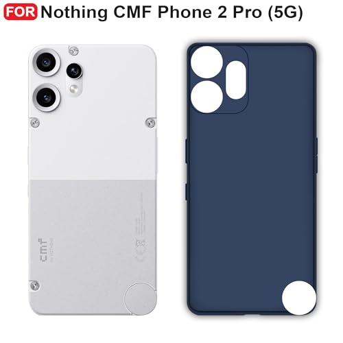 Image of CEDO Back Cover for Nothing CMF Phone 2 Pro (5G) | Camera Bump Protection & Inner Velvet Fabric Lining | Ultra Slim Matte Soft Rubberised Case Cover (Blue)