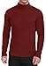 KUYIGO Men's Long-Sleeved Bottoming Knit Tops Slim fit for Fall and Winter with Large Size Tops Wine Red