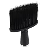CLISPEED Friseur Gesichtsbürste aus Nylon und Kunststoff Hautfreundliche Haarschneidebürste zum Entfernen von Haaren Beim Haarschnitt im Friseursalon Schwarz