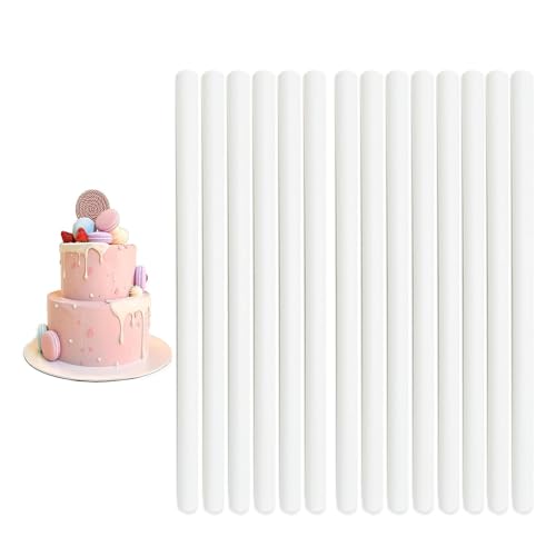 AMANDELIZABE Lot de 14 supports à gâteau réutilisables de 30 cm à deux étages pour gâteau à plusieurs étages
