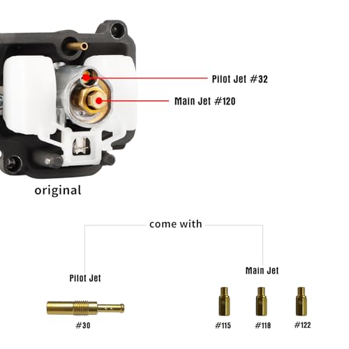 NIBBI PWK 30mm Carburetor with Three Main Jets and One Pilot Jet of Performance Racing Carburetor for Replace Keihin or mikuni Carburetors - Thumbnail 4