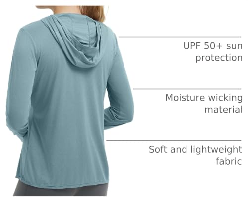 Image of baleaf Women's Sun Protection Jacket Hoodie Clothing Lightweight Long Sleeve Sun Cover Up Shirt