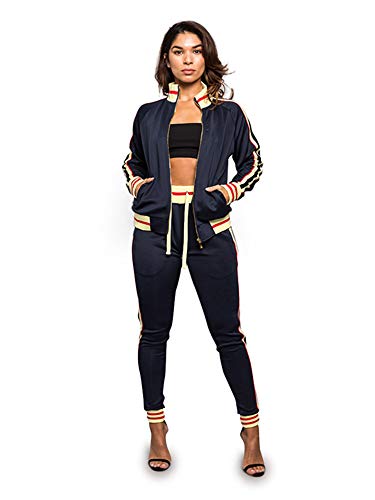 Women's 2 Piece Tracksuit Set - Long Sleeve Sweatshirts and Sweat Pants