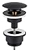Produktbild Cornat Ablaufventil für Waschtische - 1 1/4 Zoll AG - Ø 66 mm - Mit Push-Open-Funktion - Matt schwarz / Pop-Up-Ventil / Waschbeckenablauf / T3174211