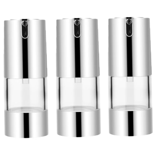 EPIGEIST 3pièces Flacons Pompe sans Air Lot de Contenant De Lotion Vide Flacons Distributeurs à Pompe pour Crème Visage Voyage Étanches Petites Adaptées