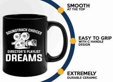 Film Maker Coffee Mug 11oz Black -Soundtrack choices - Movie Director Film Lovers Student Cameramen Chairman Screenwriter Videographer Actor Men Hubby, BHUGSLEADER8526 image 5