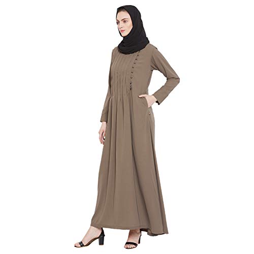 Image of Nabia Nida Matte Fabric Full Length Abaya Dress for Women
