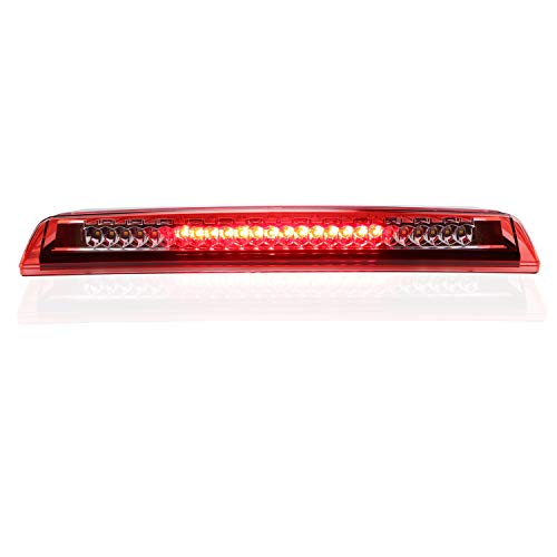 Center High Mount Stop Light 3rd Third Brake Light Red Water Resistant Lens Tail Brake Light Fits for Nissan Titan/Nissan Frontier