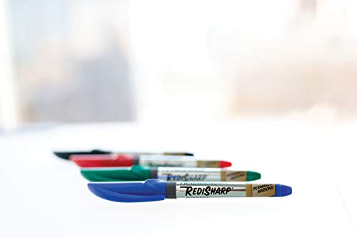 Ticonderoga Redisharp Plus Low Odor Permanent Markers, Fine Point, Red, 12-Pack (98201) #TOP6