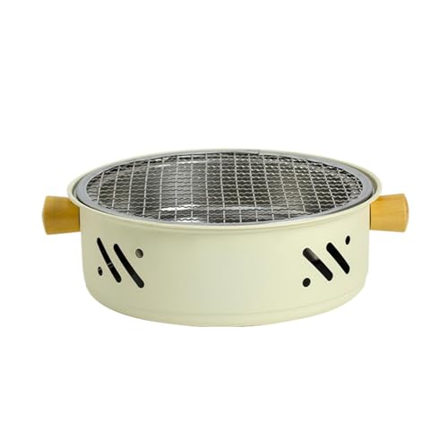 Parrilla de mesa portátil, pequeña parrilla de mesa - Pequeña barbacoa de carbón portátil | Electrodomésticos antiadherentes, parrilla de camping coreana sin humo para jardín y hogar