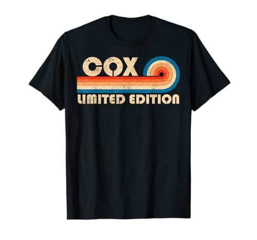 COX Surname Retro Vintage 80s 90s Birthday Reunion T-Shirt