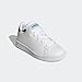 adidas Advantage Tennis Shoe, FTWR White/Green/Core Black, 4 US Unisex Big Kid