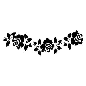 2 Stuks Creativiteit Rose Bloem Auto Sticker Mode Vinyl Decals 18X5.7 Cm Laptop Koffer Vrachtwagen Accessoires Auto Decal Auto Stickers Grappige Auto Bumper Sticker