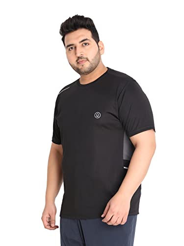 Image of CHKOKKO Men's Polyester Regular Fit Solid Sports T-Shirt