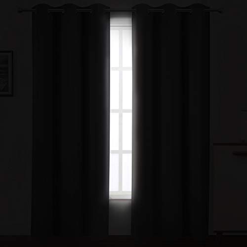 Image of LEMOMO Grey Thermal Blackout Curtains /42 x 84 Inch /Set of 2 Panels Room Darkening Curtains for Bedroom