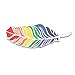 Rainbow Pride - Pin de esmalte de plumas LGBT Queer Pride Rainbow Flag LGBTQ regalo divertido joyería gay Pride, Large,