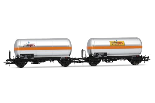 Wagons-citernes à gaz Rivarossi HR6621 FS Pibigas époque IVa pour modélisme ferroviaire HO