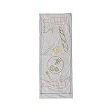 Creative Co-Op Food and Beverage Cotton Embroidered Table Runner, Multicolor