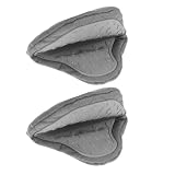 Toyvian Guantes de Silicona para Horno Antideslizantes, Resistentes al Calor, Relleno de Algodón Grueso, Tamaño para Diestros y Zurdos, Pack de 2 Unidades en Color Gris, Ideales