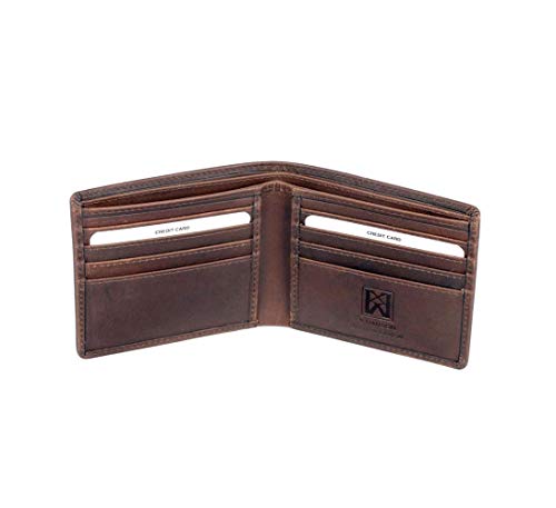 Men's RFID Blocking Leather Wallet (Eagle Brown)3