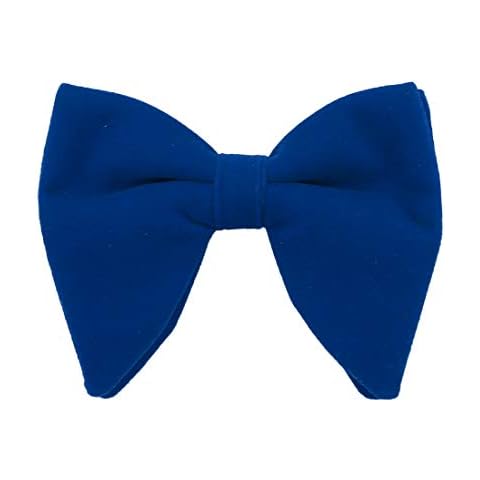 Dan Smith Oversized Pretied Bowtie For Mens Blue Butterfly Bow Tie Flannel Plain Clip-On Adjustable Tall-Plus-Size Weddings Cartoon C.C.O.R.003 Blue Cover