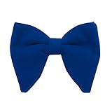 Dan Smith Oversized Pretied Bowtie For Mens Blue Butterfly Bow Tie Flannel Plain Clip-On Adjustable Tall-Plus-Size Weddings Cartoon C.C.O.R.003 Blue