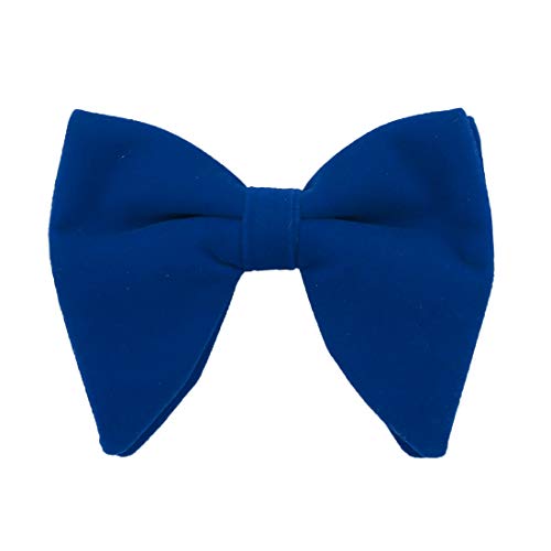 Dan Smith Oversized Pretied Bowtie For Mens Blue Butterfly Bow Tie Flannel Plain Clip-On Adjustable Tall-Plus-Size Weddings Cartoon C.C.O.R.003 Blue