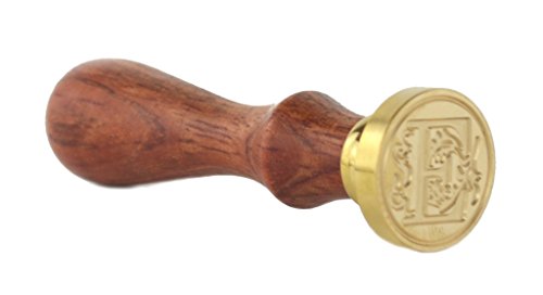 Samyo Wax Seal Stamp Kit Retro Creative Sealing Wax Stamp Maker Gift Box Set Brass Color Head With Vintage Classic Alphabet Initial Letter (E) #TOP2