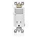 Leviton 15-Amp 125V AC Combination Decora Tamper Resistant Receptacle with LED Guide Light, T6525-W, White