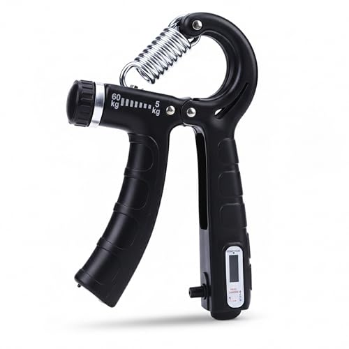 Image of Durafit91 Adjustable Hand Grip Strengthener with Counter (60kg) - Hand Gripper for Men & Women, Forearm & Finger Exercise Equipment for Gym & Home