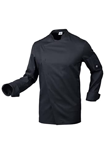 BP 1597-684-0032-S Kochjacke für Männer, Lange Ärmel, Stretchmaterial und Arm-Lift-System, 200,00 g/m² Stoffmischung mit Stretch, schwarz, S