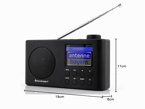 Soundmaster IR6500SW - Radio Portable avec Radio Internet WLAN, Radio Dab/FM-RDS, Réception Bluetooth, Lecteur Réseau UPnP, 50 Mémoires Favorites, Batterie Rechargeable. – vue 5