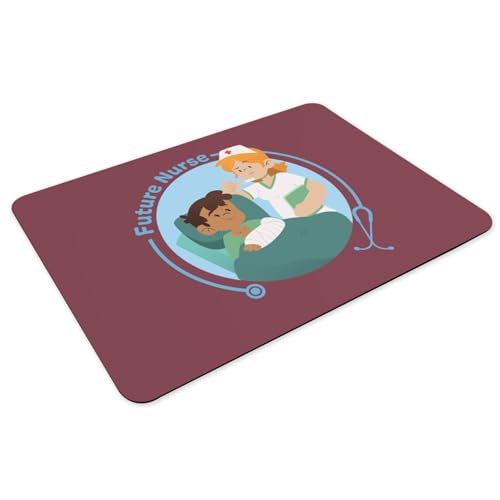 Sets de table rouge caoutchouc Future Nurse grand format 39,5x28,5cm