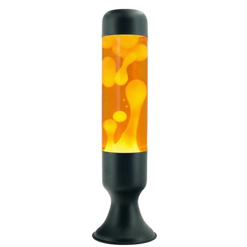 zhrisezlava Lamps 16 Inch Yellow Wax in Orange Liquid Motion Lamp Relaxing Night Light Mood Lighting for Bedroom Living Room Aesthetic Home Office Decor Gifts for Kids Adults Black Base.(jbd)