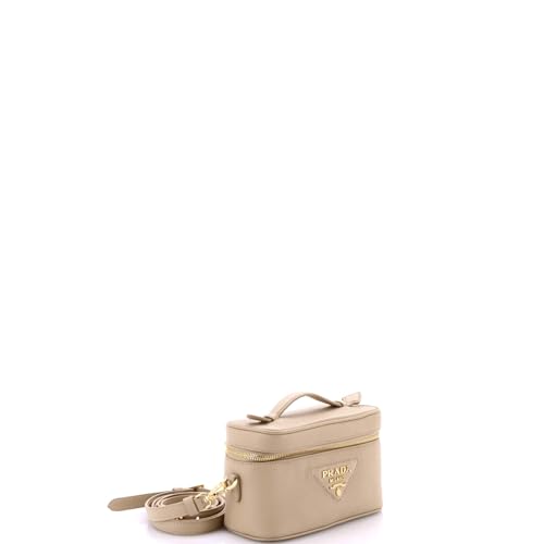 Pre-Loved Convertible Top Handle Vanity Shoulder Bag Vitello Daino Mini, Neutral2