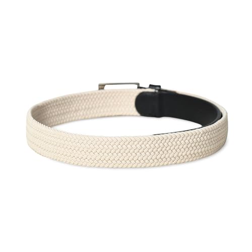Image of MaheTri Braided Canvas Stretchable Elastic Woven Belt For Men (Upto 48 inch) | Premium Fabric Cloth Adjustable & Hole Free Elastic Belt for Men & Women