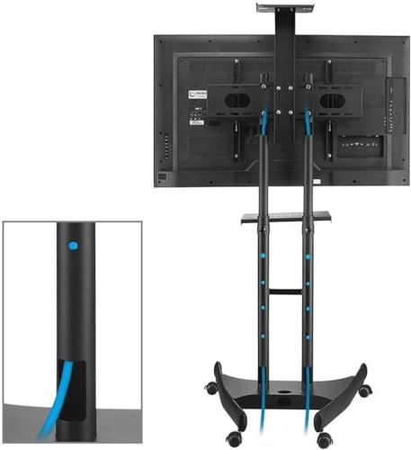Soporte móvil para TV con ruedas y estantes ajustables miniatura 3