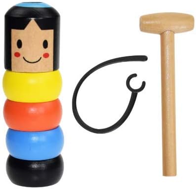 1set Immortal Daruma Unbreakable Wooden Man Magic Toy Magic Tricks Close Up Stage Magic Props Comedy Mentalism Fun Toy Accessory