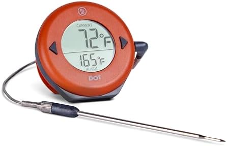 ThermoWorks DOT — Chefs’ Favorite Simple Alarm Thermometer - Cayenne Pepper Red